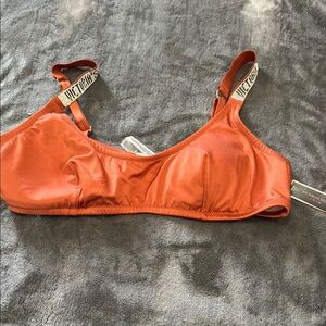 Victoria's Secret Rust Satin Bikini Top